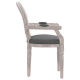 Chaise à manger gris foncé 54x56x96,5 cm tissu