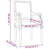 Chaise de canapé 54x59x99 cm lin