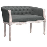 Banc Gris foncé 98x56x69 cm Tissu