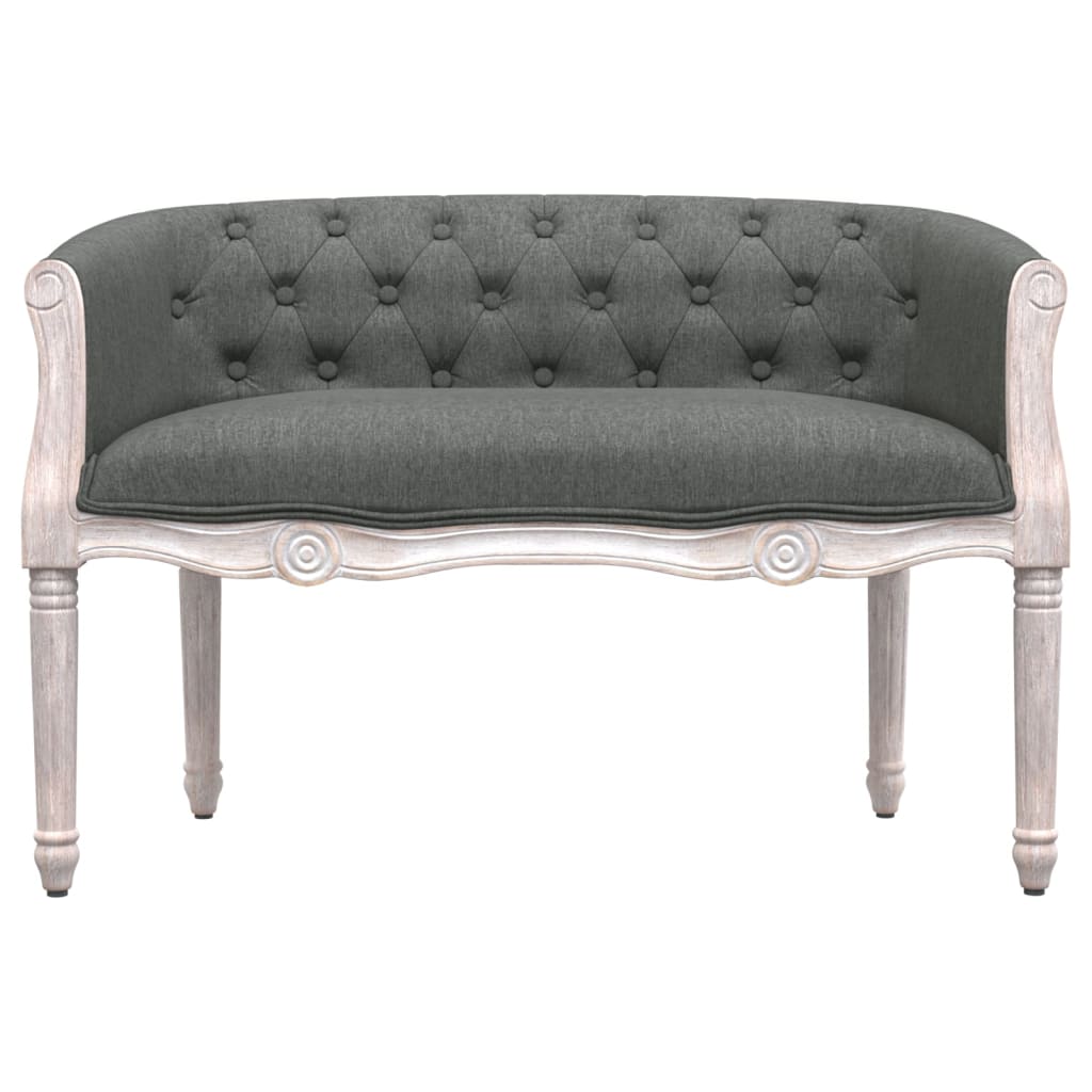 Banc Gris foncé 98x56x69 cm Tissu