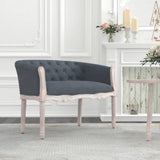 Banc Gris foncé 98x56x69 cm Velours