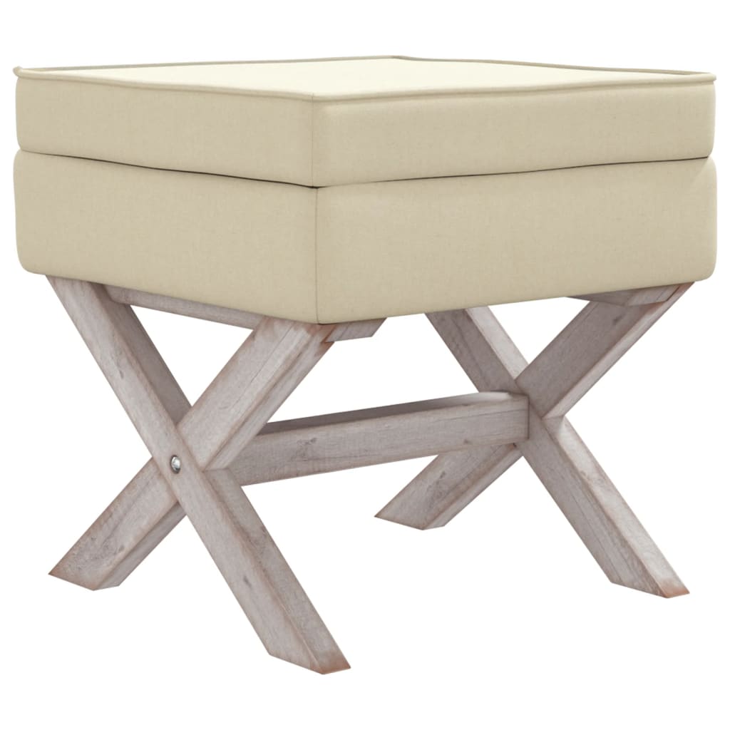 Tabouret de rangement 45x45x49 cm lin