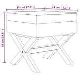 Tabouret de rangement 45x45x49 cm lin