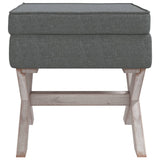 Tabouret de rangement Gris foncé 45x45x49 cm Tissu