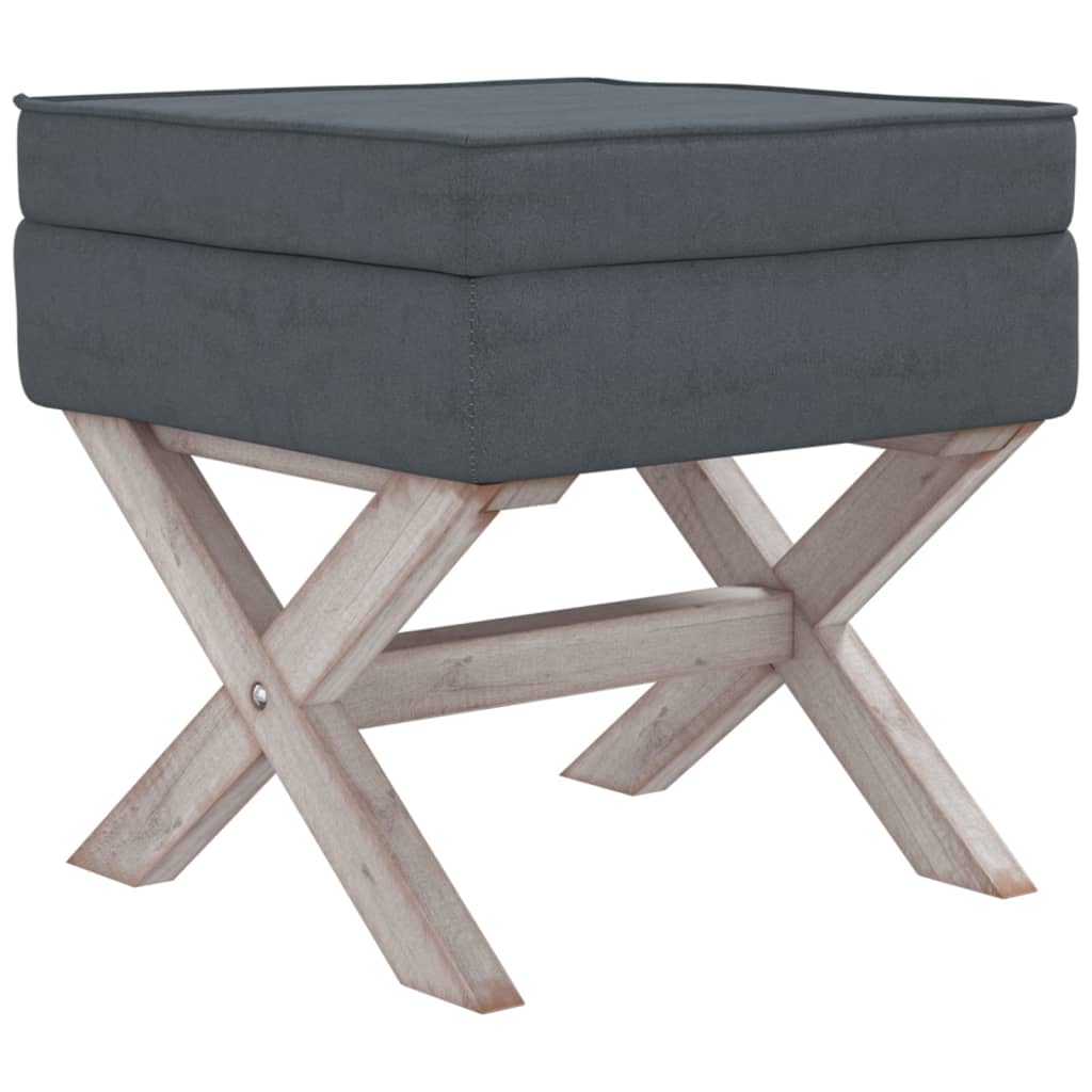 Tabouret de rangement Gris foncé 45x45x49 cm Velours