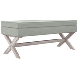 Tabouret de rangement Gris clair 110x45x49 cm Velours