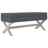 Tabouret de rangement Gris foncé 110x45x49 cm Velours