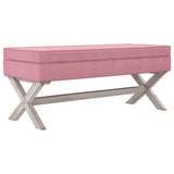 Tabouret de rangement Rose 110x45x49 cm Velours