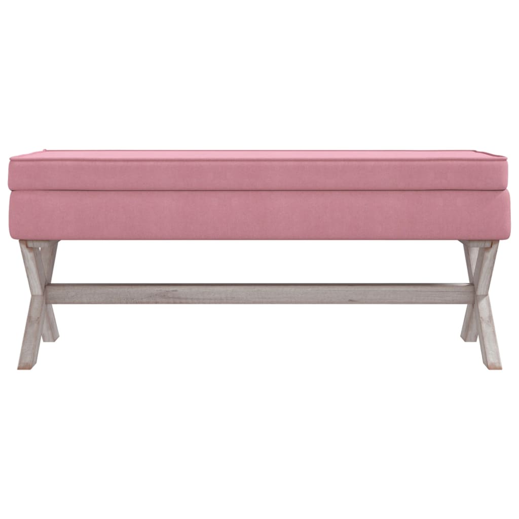 Tabouret de rangement Rose 110x45x49 cm Velours