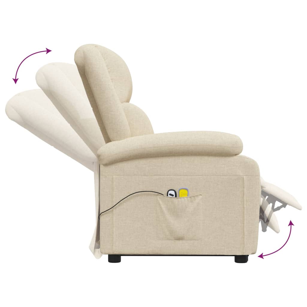 Fauteuil de massage Crème Tissu