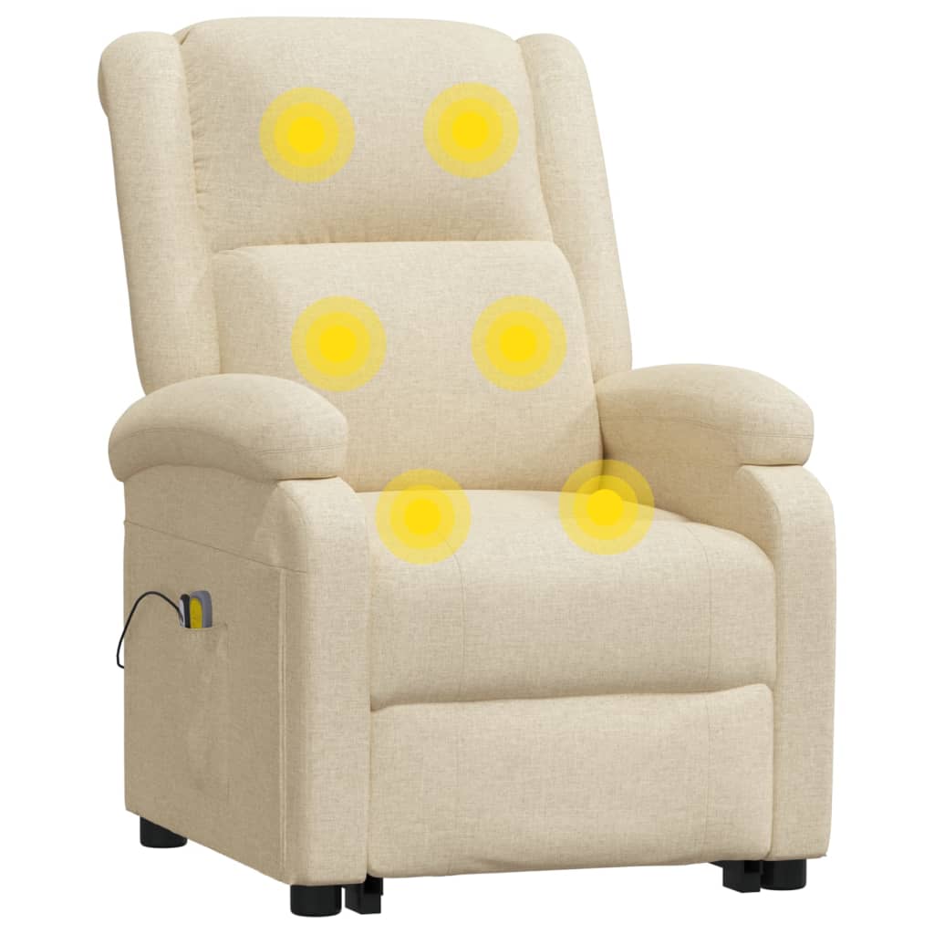 Fauteuil de massage Crème Tissu