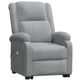 Fauteuil de massage inclinable Gris clair Tissu