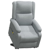 Fauteuil de massage inclinable Gris clair Tissu