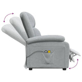 Fauteuil de massage inclinable Gris clair Tissu