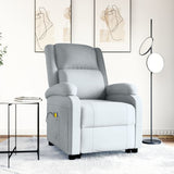 Fauteuil de massage inclinable Gris clair Tissu