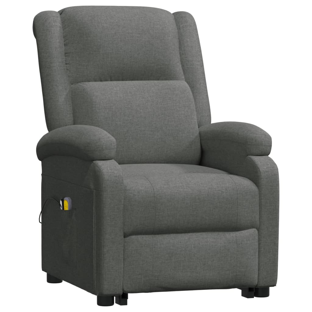 Dark Grey Fabric Reclining Massage Chair