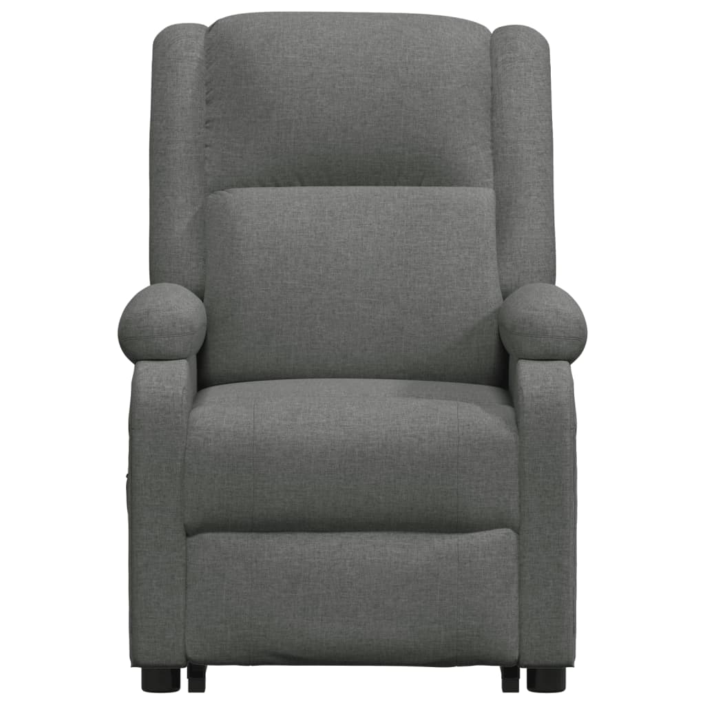 Fauteuil de massage inclinable Gris foncé Tissu