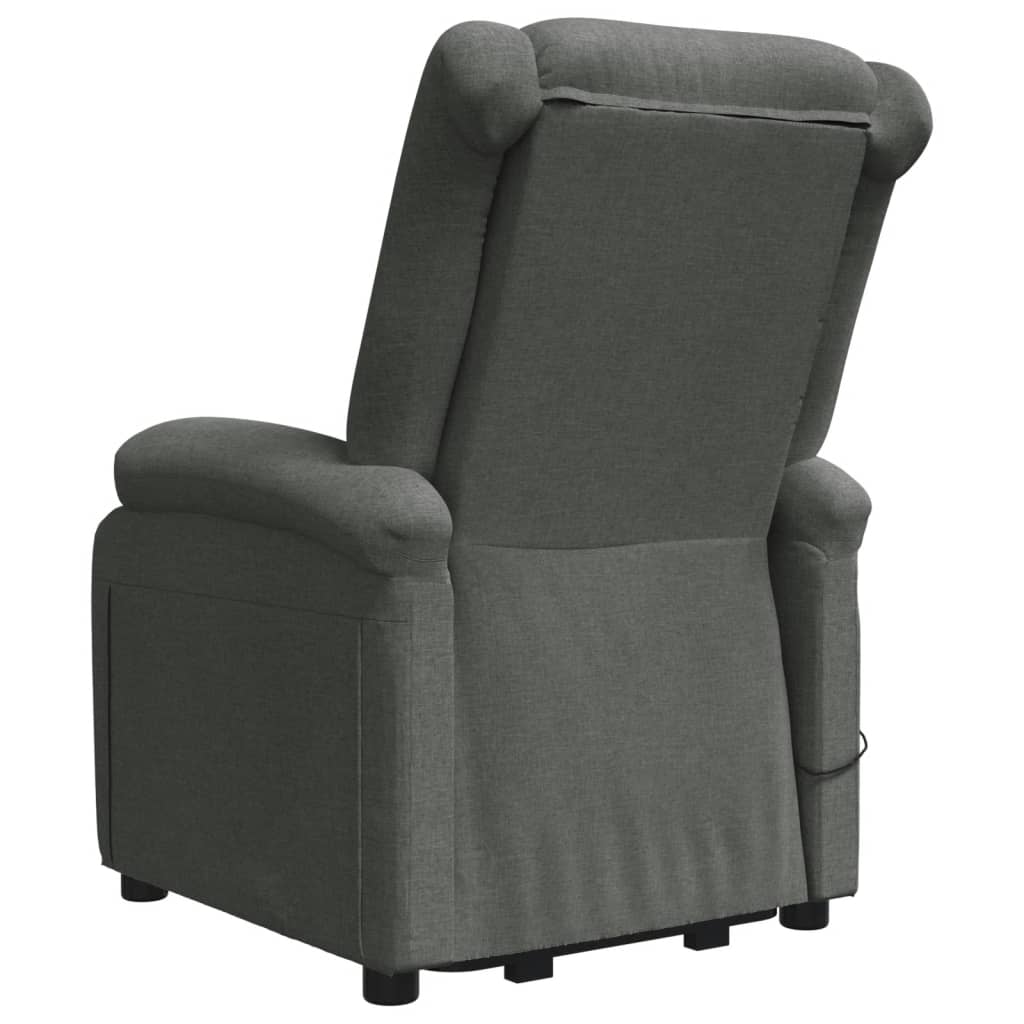 Fauteuil de massage inclinable Gris foncé Tissu