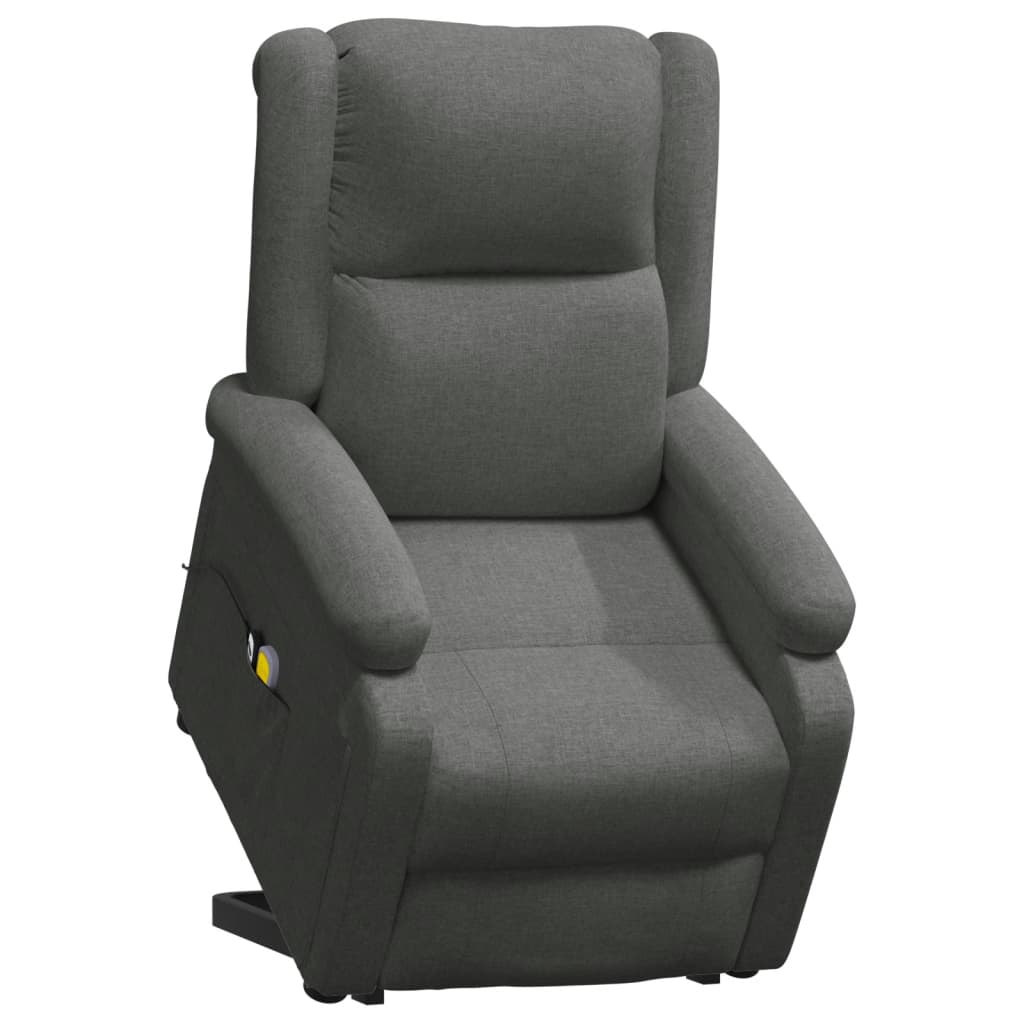 Dark Grey Fabric Reclining Massage Chair