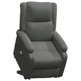 Fauteuil de massage inclinable Gris foncé Tissu