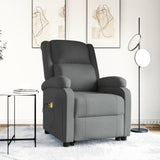 Dark Grey Fabric Reclining Massage Chair