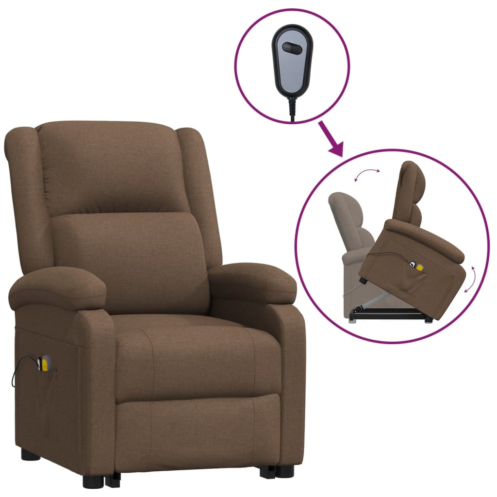 Fauteuil de massage Marron Tissu