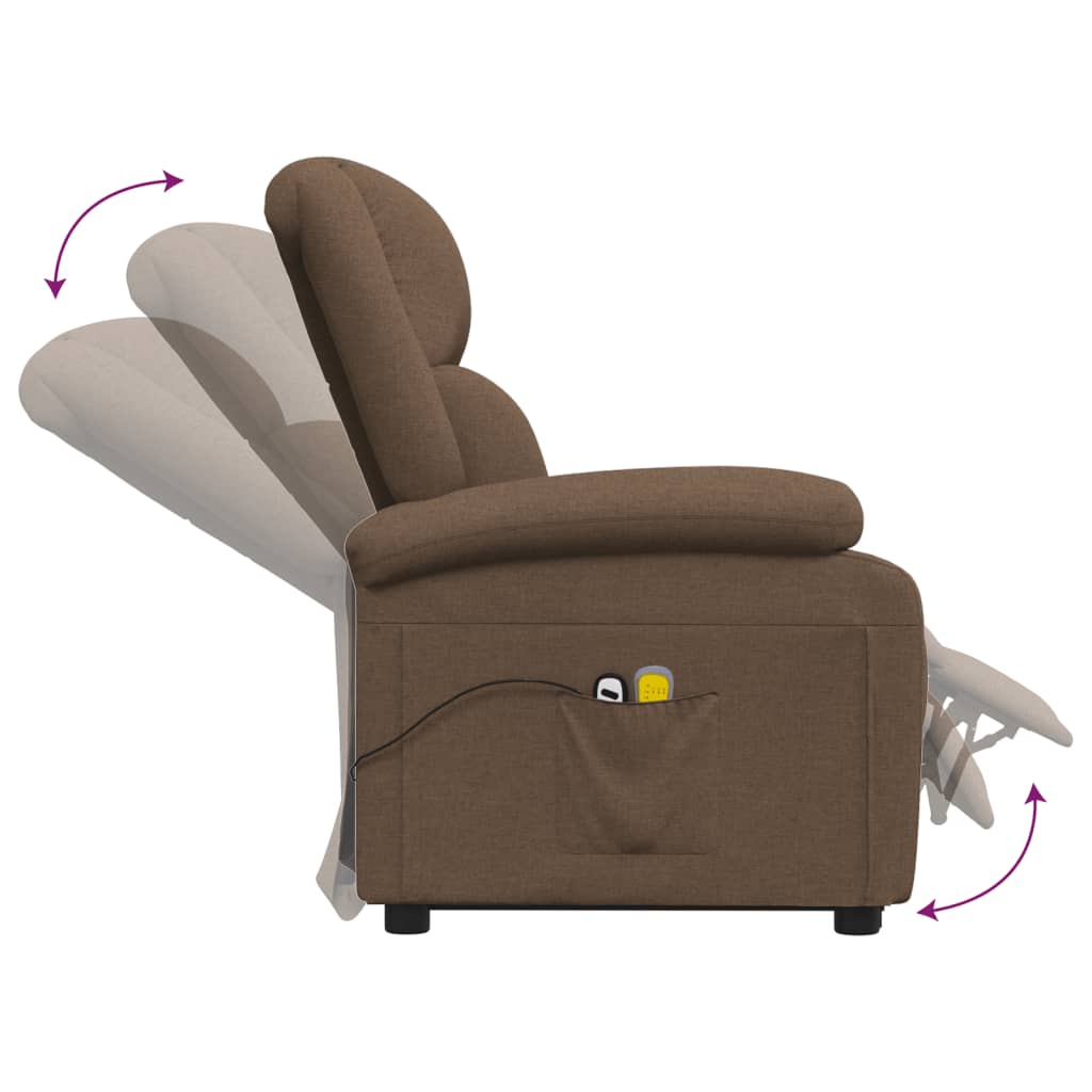 Fauteuil de massage Marron Tissu