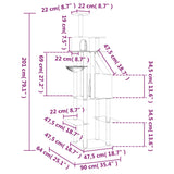 Arbre à chat avec griffoirs en sisal Crème 201 cm