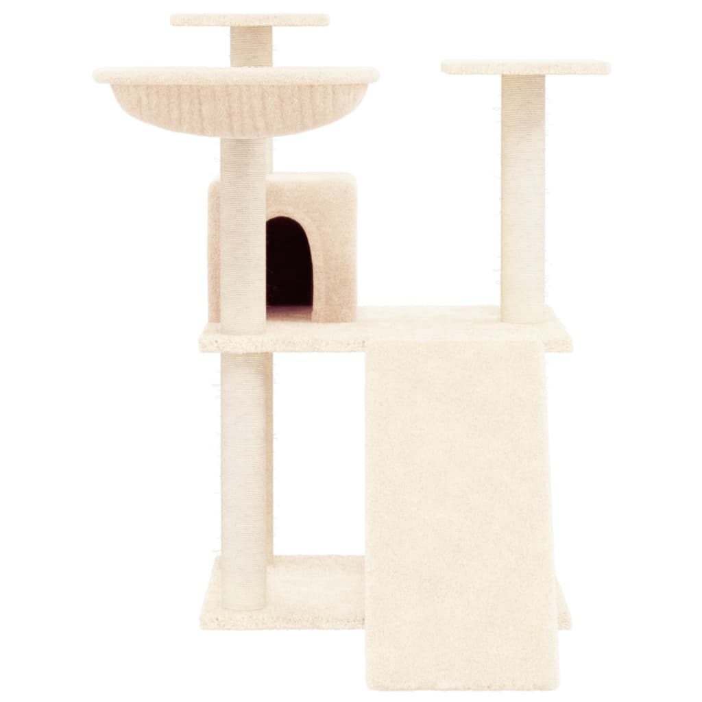 Arbre à chat avec griffoirs en sisal Crème 83 cm