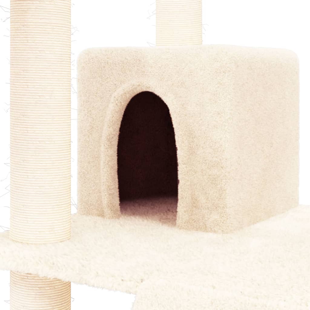 Cat tree with sisal scratching posts Cream 83 cm