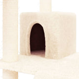 Cat tree with sisal scratching posts Cream 83 cm