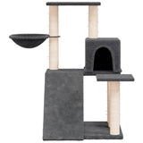 Arbre à chat avec griffoirs en sisal Gris foncé 82 cm