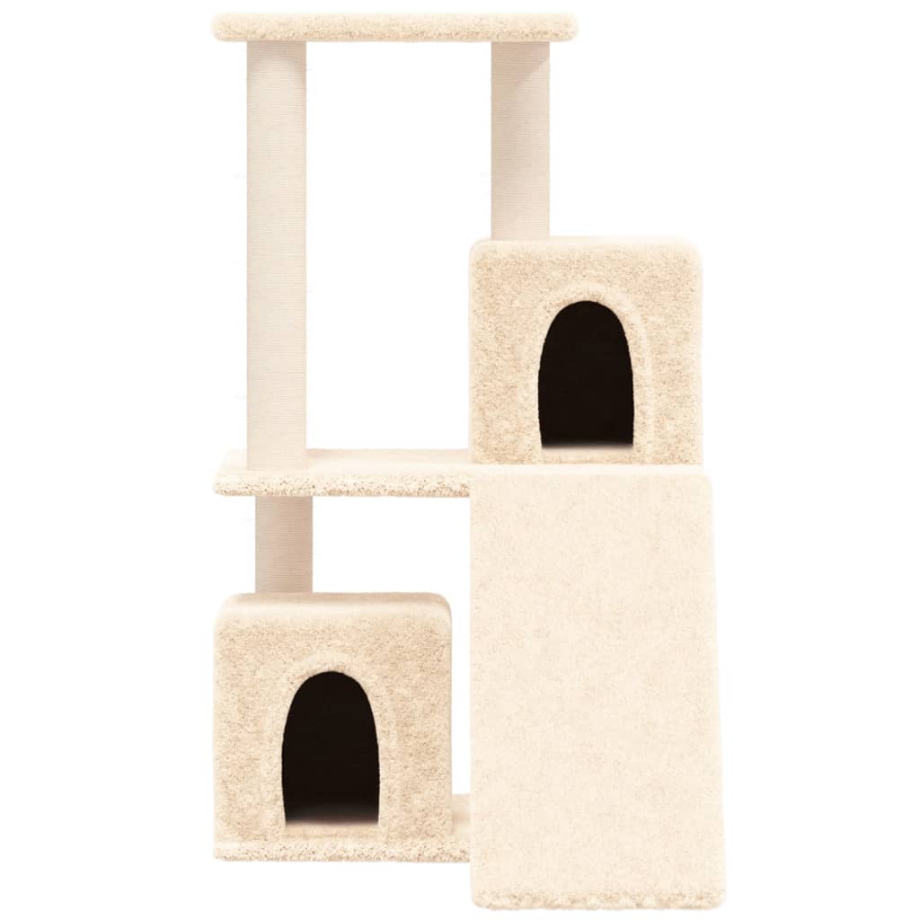 Arbre à chat avec griffoirs en sisal Crème 82 cm