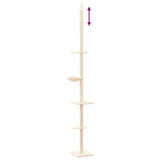 Arbre à chat du sol au plafond Crème 263,5-289,5 cm