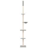 Floor to Ceiling Cat Tree Light Grey 263.5-289.5cm