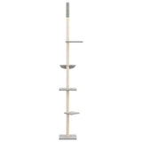 Floor to Ceiling Cat Tree Light Grey 263.5-289.5cm