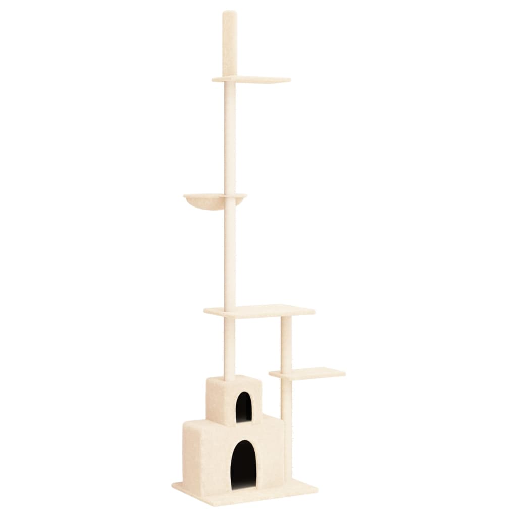 Arbre à chat du sol au plafond Crème 250,5-276,5 cm