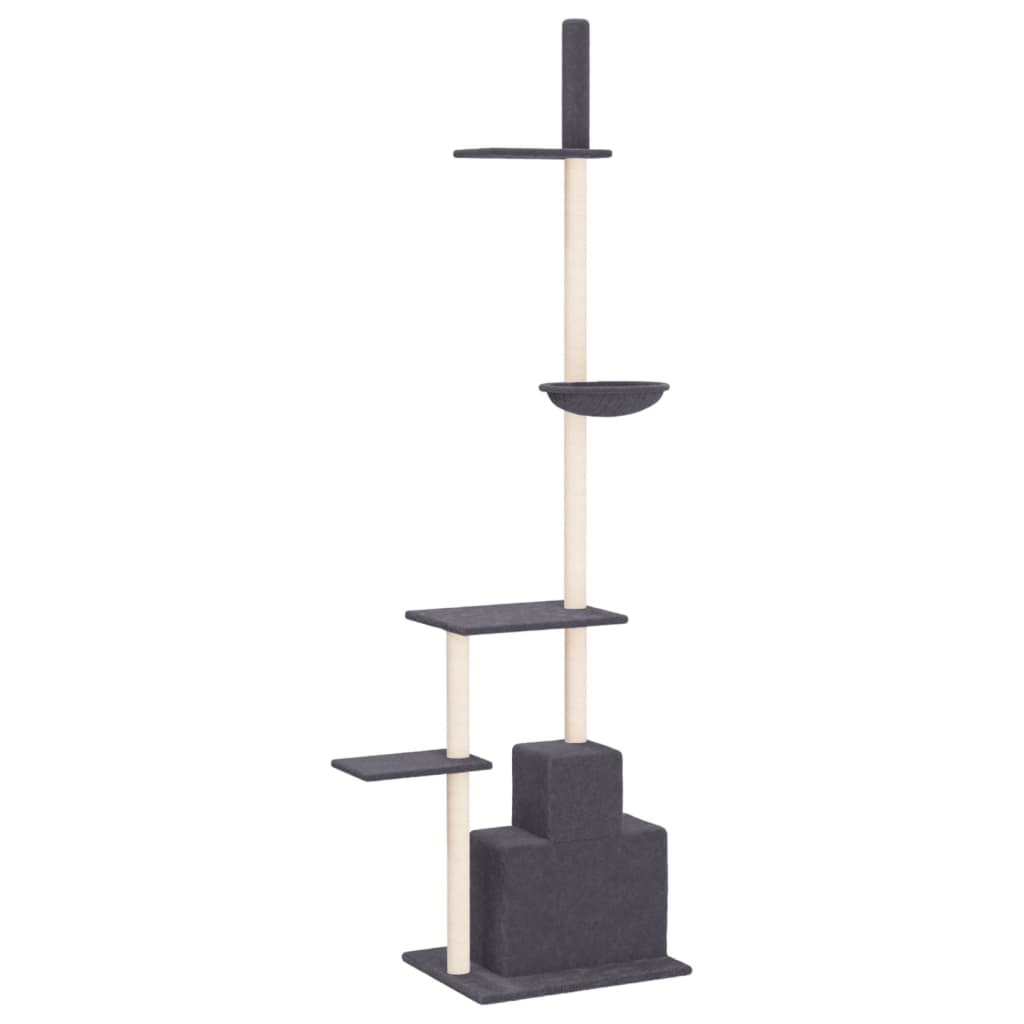 Floor to Ceiling Cat Tree Dark Grey 250.5-276.5 cm