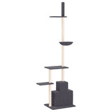 Floor to Ceiling Cat Tree Dark Grey 250.5-276.5 cm