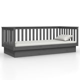 Lit de jour sans matelas gris 80x200 cm bois de pin massif