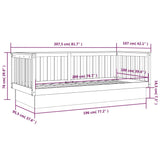 Lit de jour sans matelas gris 100x200 cm bois de pin massif