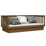 Lit de jour sans matelas marron miel 100x200 cm bois pin massif