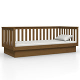 Lit de jour sans matelas marron miel 100x200 cm bois pin massif