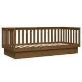 Lit de jour sans matelas marron miel 100x200 cm bois pin massif