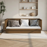 Lit de jour sans matelas marron miel 100x200 cm bois pin massif