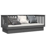 Lit de jour sans matelas gris 90x190 cm bois de pin massif