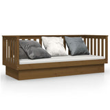 Lit de jour sans matelas marron miel 90x190 cm bois pin massif