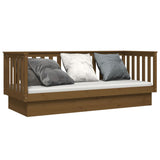 Lit de jour sans matelas marron miel 90x190 cm bois pin massif