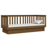 Lit de jour sans matelas marron miel 90x190 cm bois pin massif