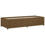 Lit de jour sans matelas marron miel 90x200 cm bois pin massif